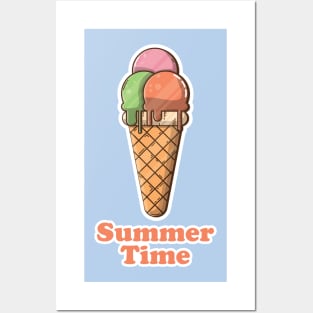 Scoop of Nostalgia: Creamsicle Summer Vintage Ice Cream Posters and Art